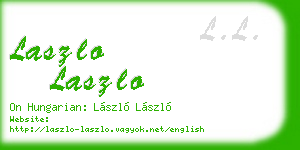 laszlo laszlo business card