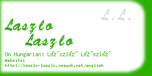 laszlo laszlo business card